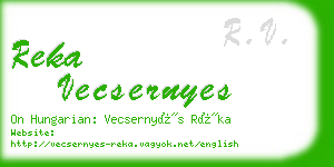 reka vecsernyes business card